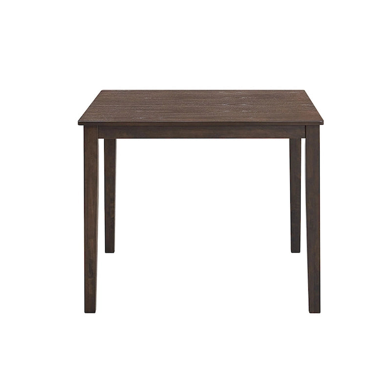 Ensemble de salle à manger moderne 5 pièces avec table carrée et 4 chaises rembourrées à dossier à lattes