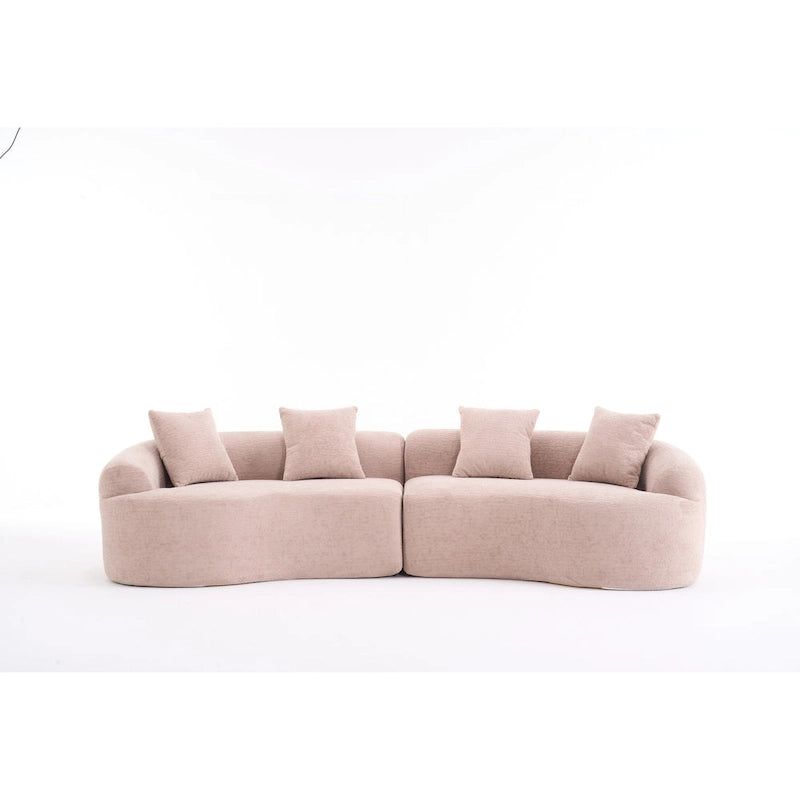 Canapé classique 110 en mousse 4 places avec 4 oreillers pour appartement