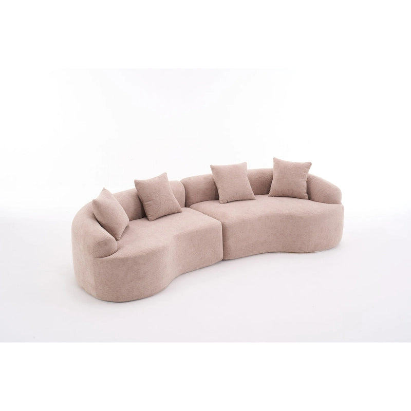Canapé classique 110 en mousse 4 places avec 4 oreillers pour appartement