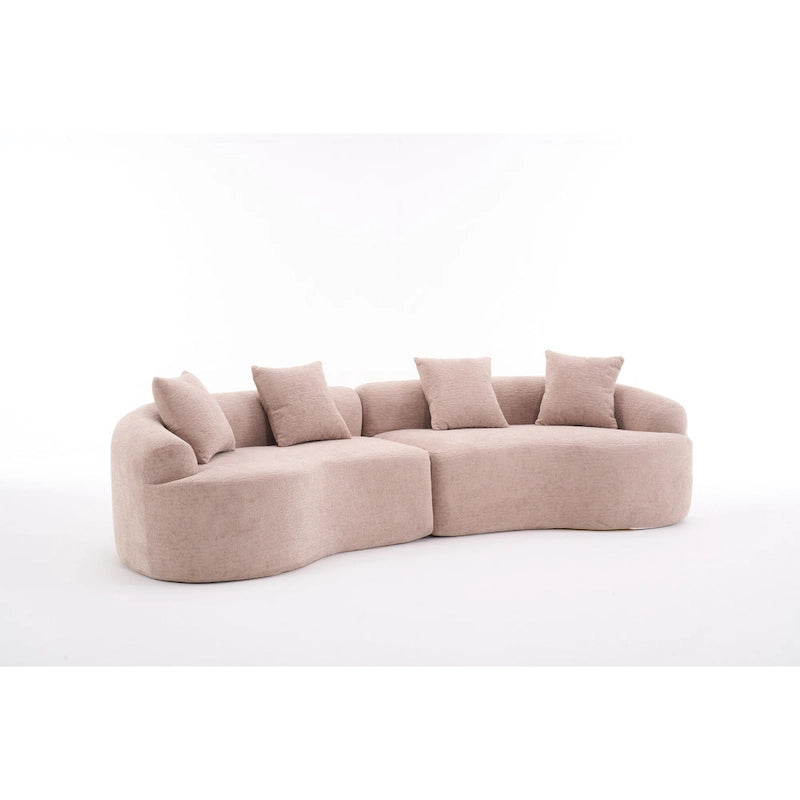 Canapé classique 110 en mousse 4 places avec 4 oreillers pour appartement