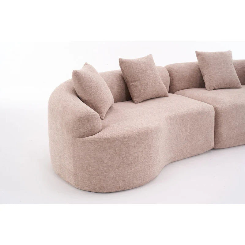 Canapé classique 110 en mousse 4 places avec 4 oreillers pour appartement