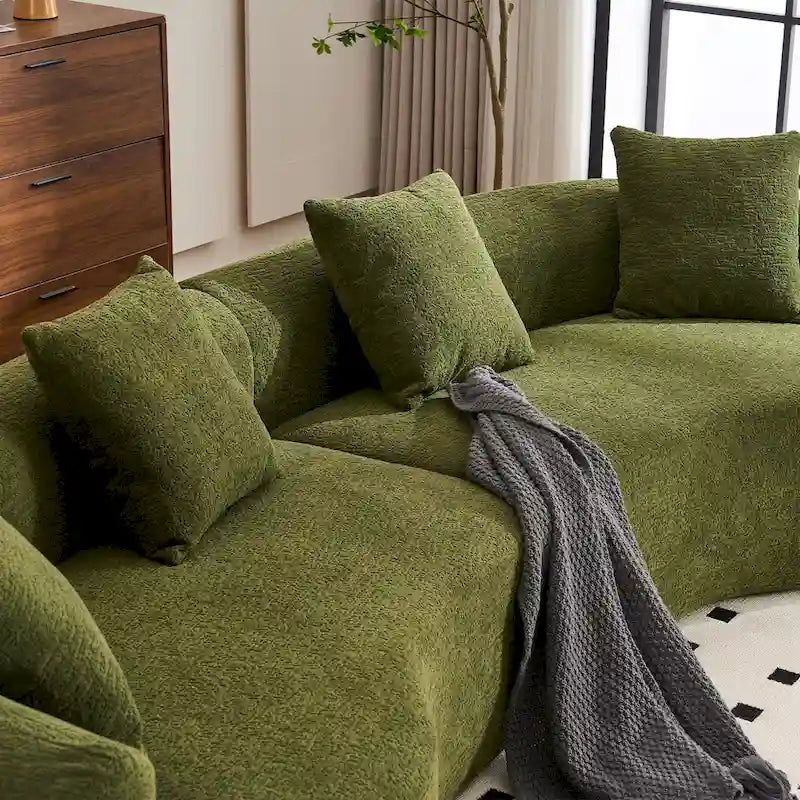 Canapé classique 110 en mousse 4 places avec 4 oreillers pour appartement