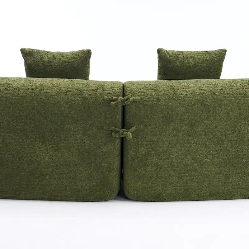 Canapé classique 110 en mousse 4 places avec 4 oreillers pour appartement