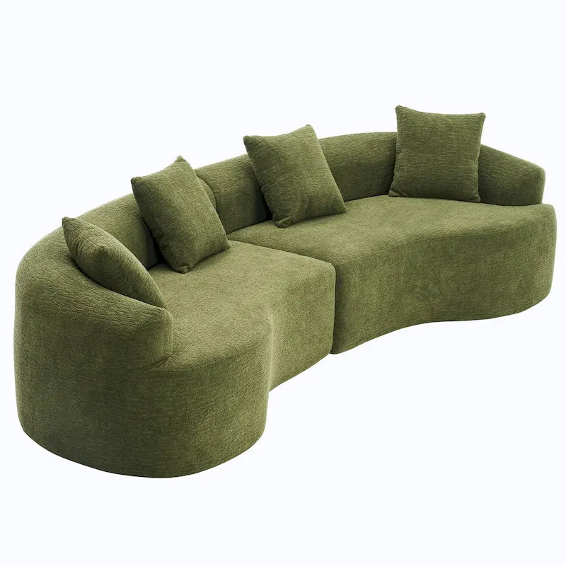 Canapé classique 110 en mousse 4 places avec 4 oreillers pour appartement