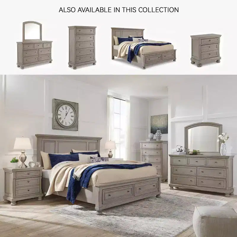 7-Drawer Traditional Dresser - Light Gray, Dovetail Construction