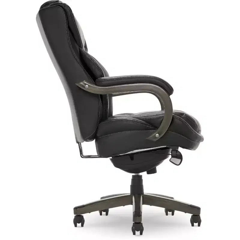 Big & Tall Executive Chair - Bonded Leather, Black, Ergonomic & Adjustable