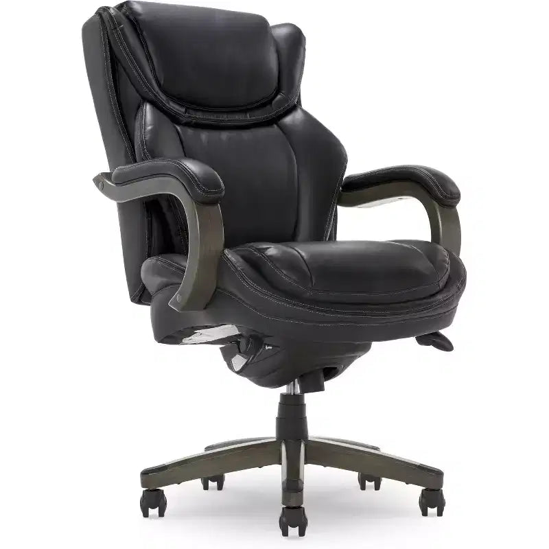Big & Tall Executive Chair - Bonded Leather, Black, Ergonomic & Adjustable
