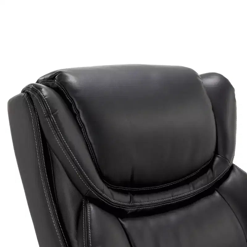 Big & Tall Executive Chair - Bonded Leather, Black, Ergonomic & Adjustable