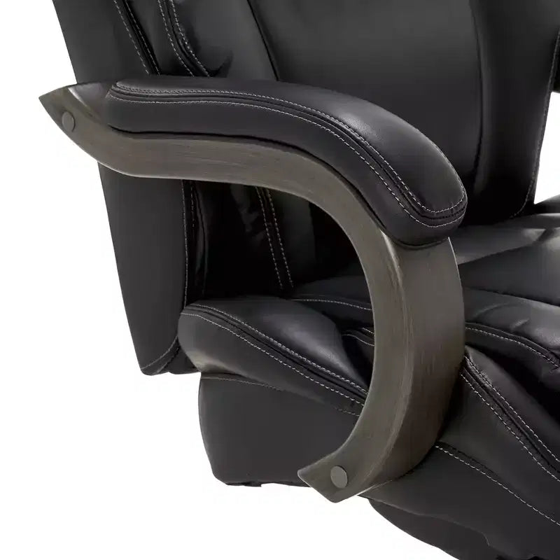 Big & Tall Executive Chair - Bonded Leather, Black, Ergonomic & Adjustable