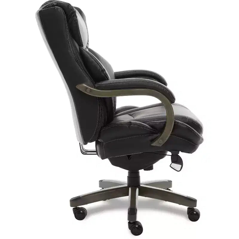 Big & Tall Executive Chair - Bonded Leather, Black, Ergonomic & Adjustable