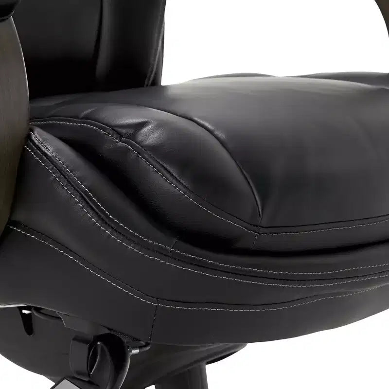 Big & Tall Executive Chair - Bonded Leather, Black, Ergonomic & Adjustable