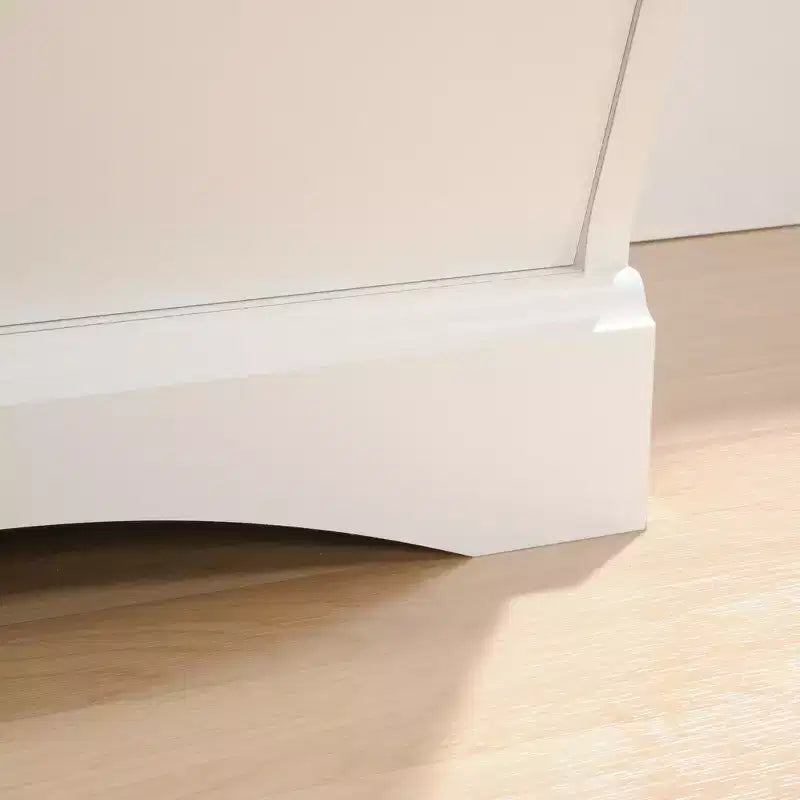 Twin Bookcase/Footboard - Soft White, 4 Cubbyhole Shelves with Storage Bins