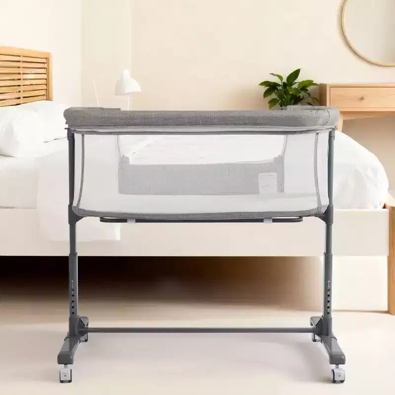 Berceau pour bébé avec roulettes 鈥?Beige / Gris / Rose, Cododo, pour 1 bébé