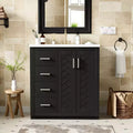Meuble-lavabo de salle de bain 30 pouces à vasque simple avec armoire et 3 tiroirs – Noir / Bleu / Vert / Indigo / Blanc