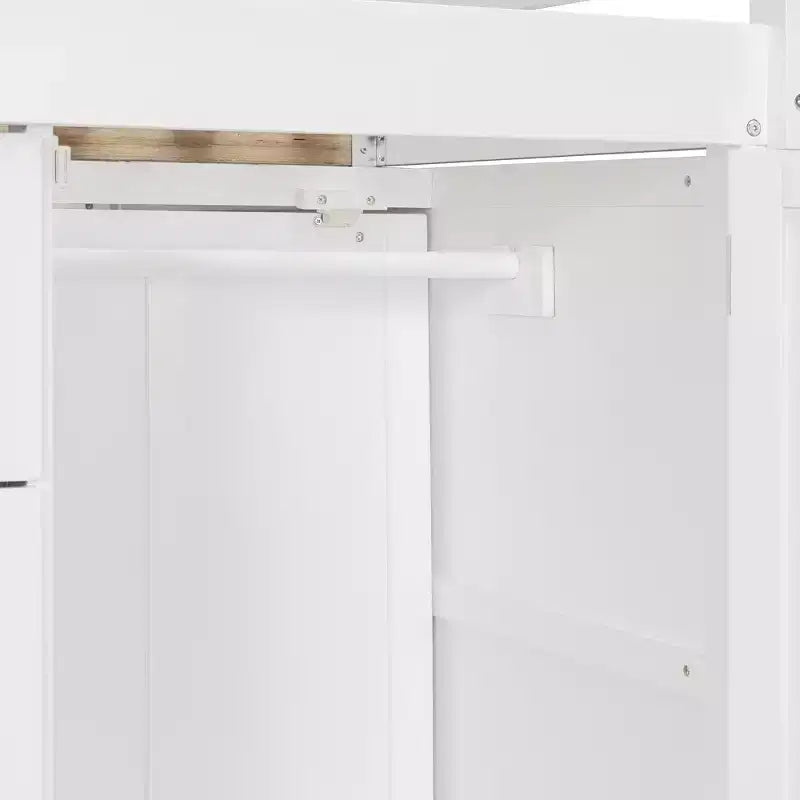 Lit superposé double sur double avec armoire de rangement et tiroirs, lit superposé double en bois peu encombrant avec garde-corps pour appartement, chambre à coucher