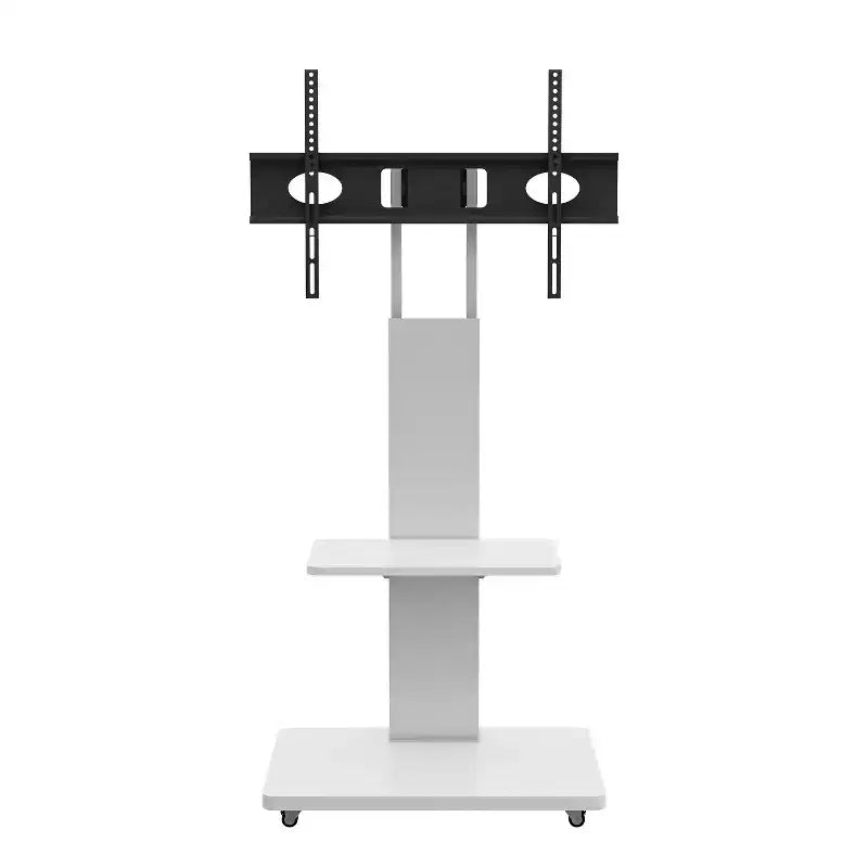 Meuble TV pour téléviseurs de 32 à 75 pouces, Chariot TV mobile à hauteur réglable avec tiroir et roulettes pour salon, chambre, bureaux -ModernLuxe