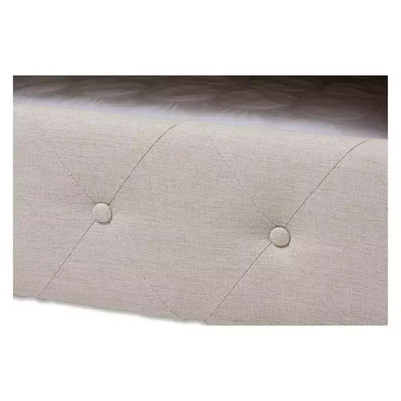 Upholstered Daybed with Trundle - Scrolled Arms & Button Tufting