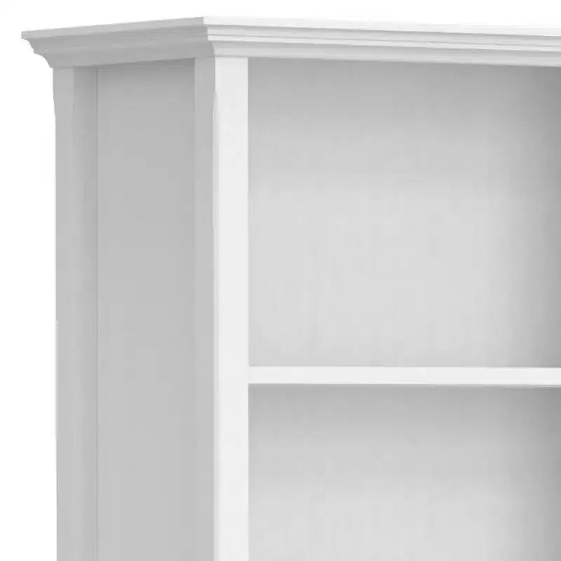 70" Five-Shelf Solid Wood Bookcase - Lacquered Pine, 4 Adjustable Shelves