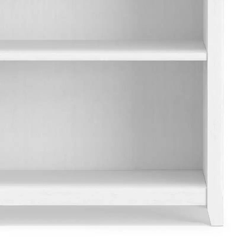 70" Five-Shelf Solid Wood Bookcase - Lacquered Pine, 4 Adjustable Shelves