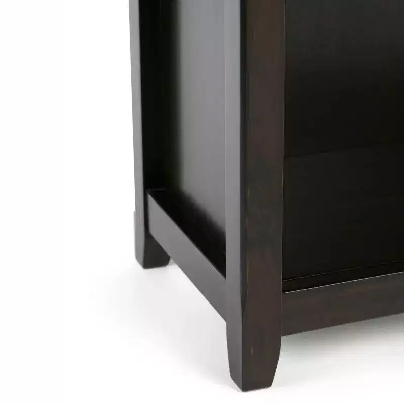70" Five-Shelf Solid Wood Bookcase - Lacquered Pine, 4 Adjustable Shelves