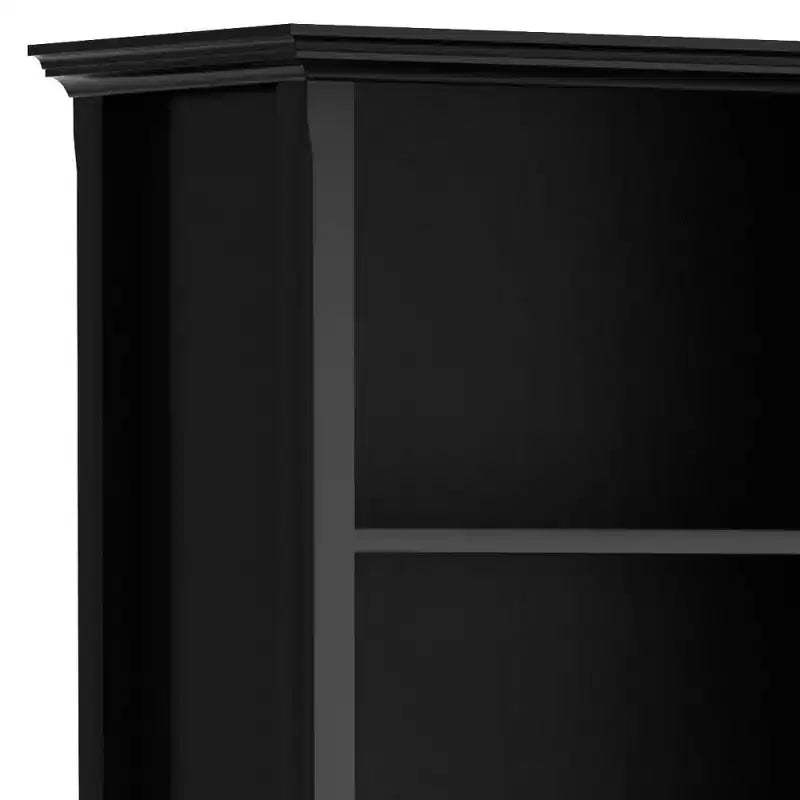 70" Five-Shelf Solid Wood Bookcase - Lacquered Pine, 4 Adjustable Shelves
