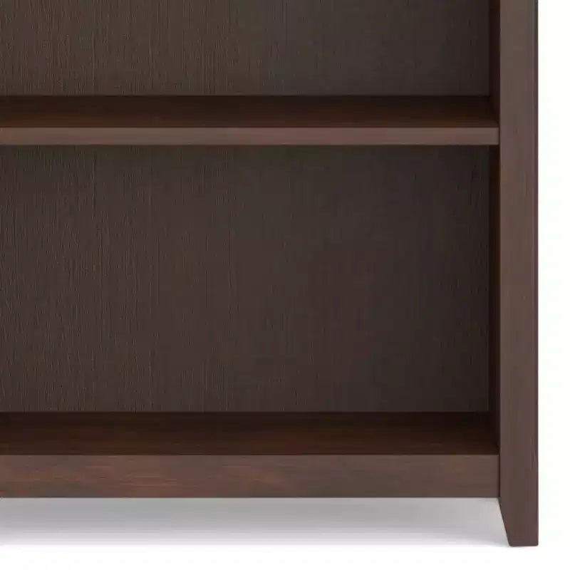 70" Five-Shelf Solid Wood Bookcase - Lacquered Pine, 4 Adjustable Shelves