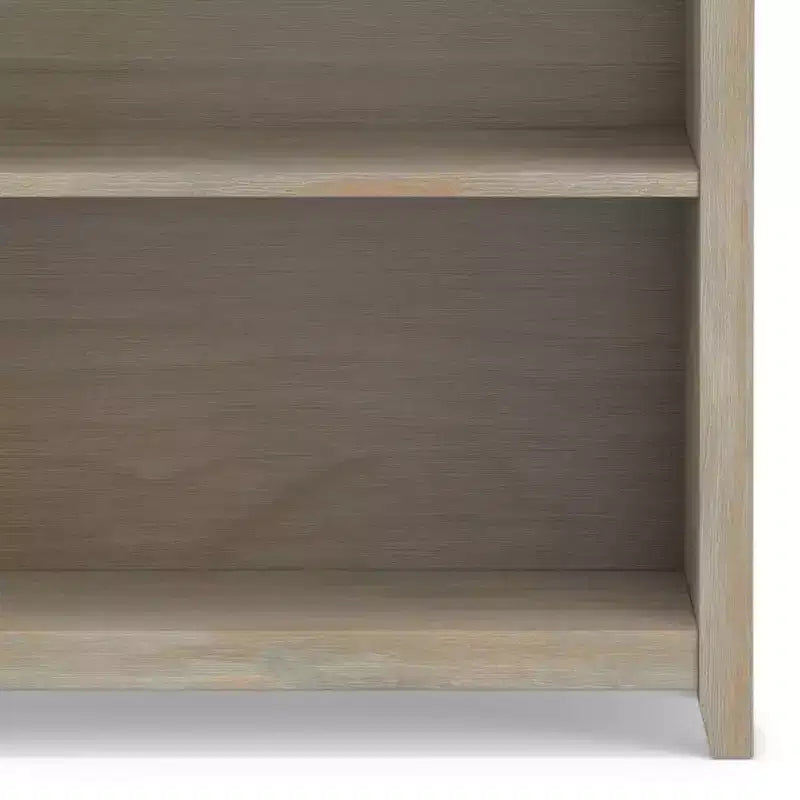 70" Five-Shelf Solid Wood Bookcase - Lacquered Pine, 4 Adjustable Shelves