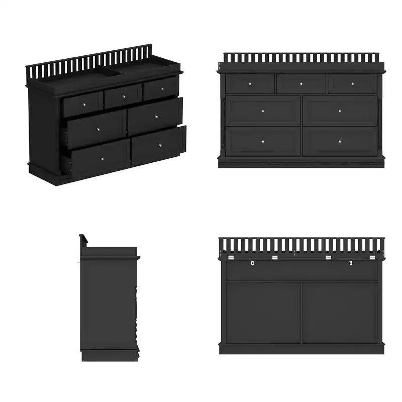 Commode à langer polyvalente Famapy : Conception convertible, tiroirs spacieux, évolutive avec votre tout-petit