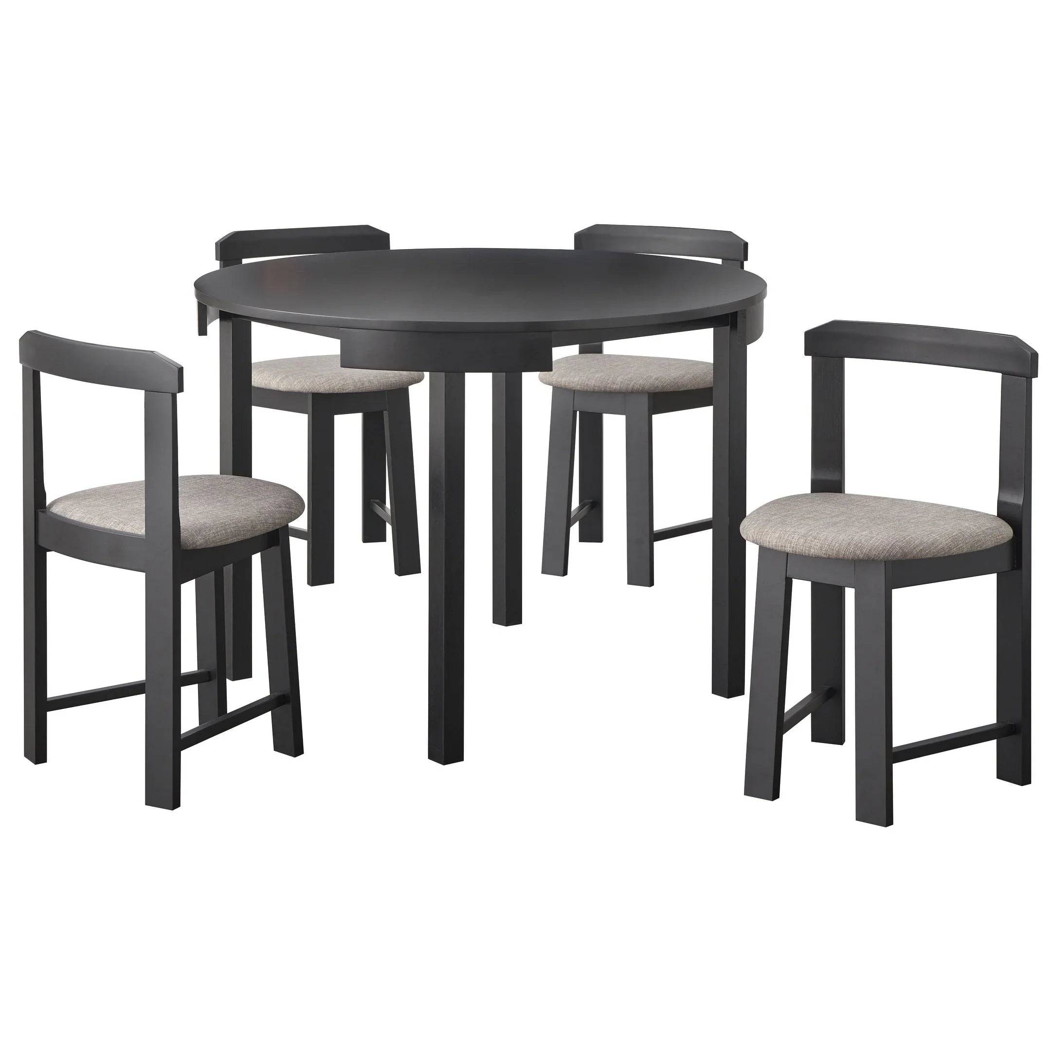 Ensemble de salle à manger rond compact 5 pièces Harrisburg Tobey