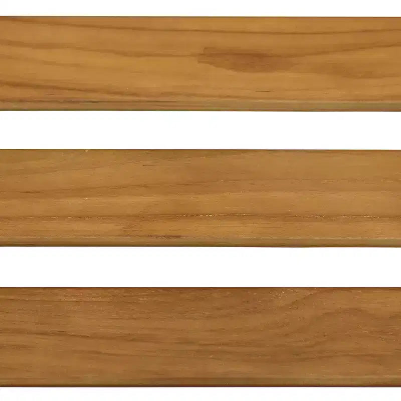 Banc de jardin Sunnydaze d'extérieur en teck massif avec finition teintée claire - 60 po - Brun clair