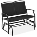 Fauteuil à bascule extérieur 2 places Best Choice Products, balancelle de patio en acier, banc à bascule avec accoudoirs