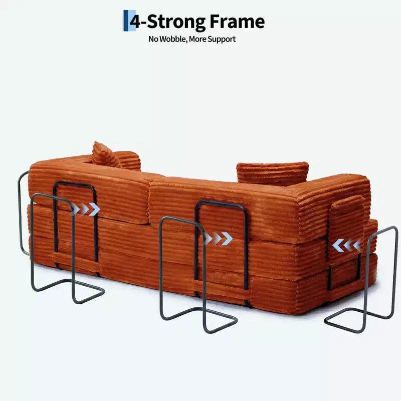 80,7 Canapé-lit convertible 5-en-1 – Corduroy, 544 kg, Aucun assemblage requis