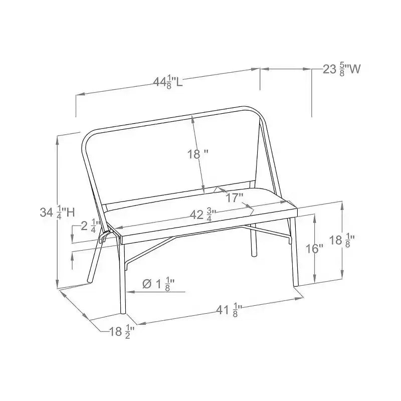 Banc en osier Alertis Patio - miBasics