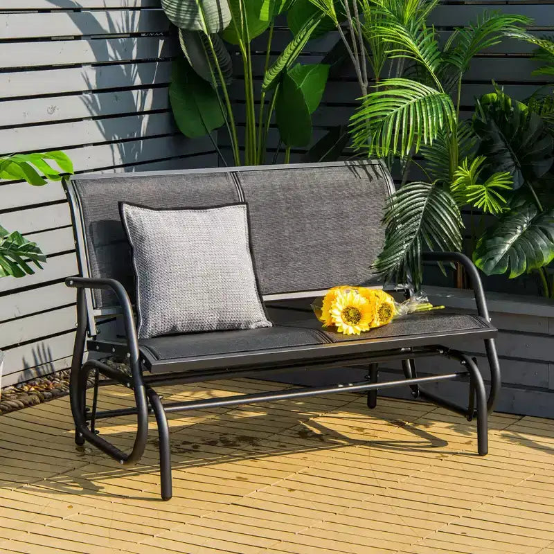 Balançoire de patio Costway, banc planeur, causeuse, chaise à bascule pour jardin et piscine.