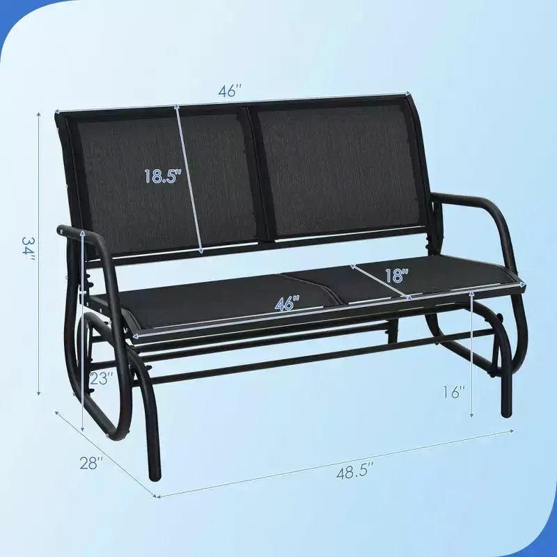 Balançoire de patio Costway, banc planeur, causeuse, chaise à bascule pour jardin et piscine.