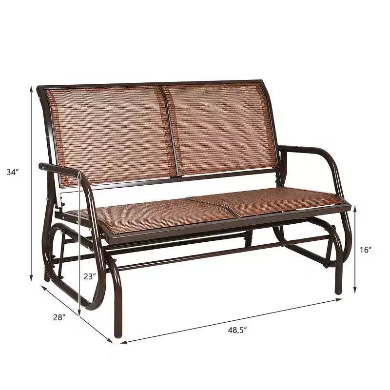 Balançoire de patio Costway, banc planeur, causeuse, chaise à bascule pour jardin et piscine.