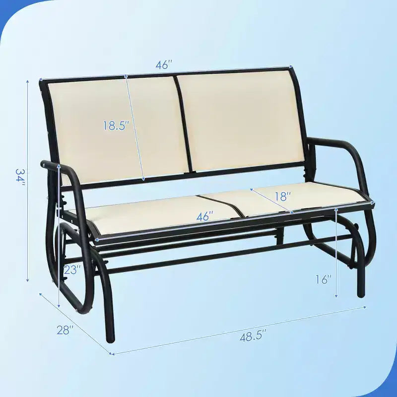 Balançoire de patio Costway, banc planeur, causeuse, chaise à bascule pour jardin et piscine.