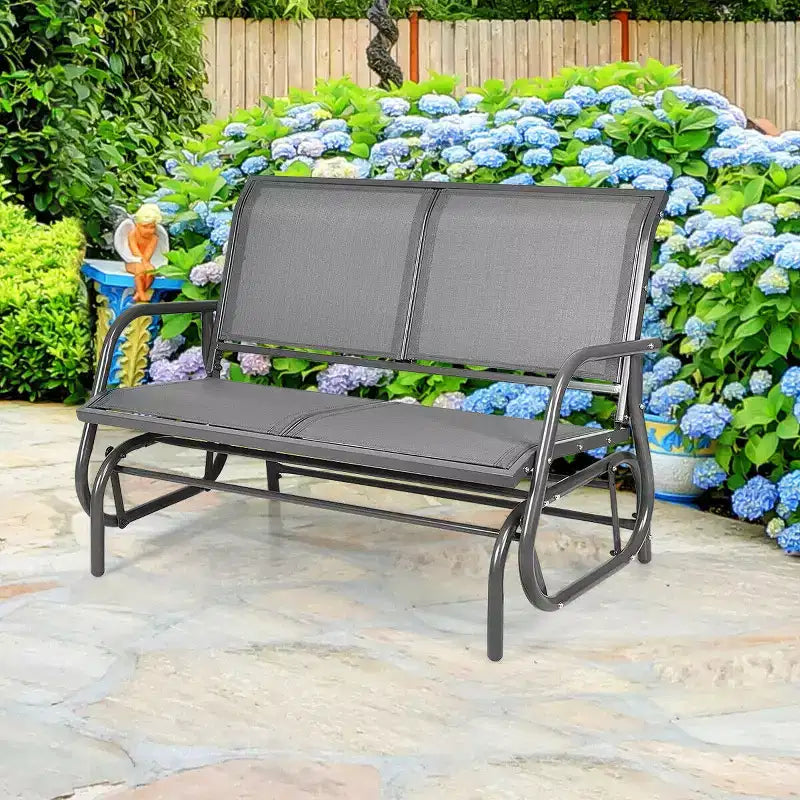 Balançoire de patio Costway, banc planeur, causeuse, chaise à bascule pour jardin et piscine.