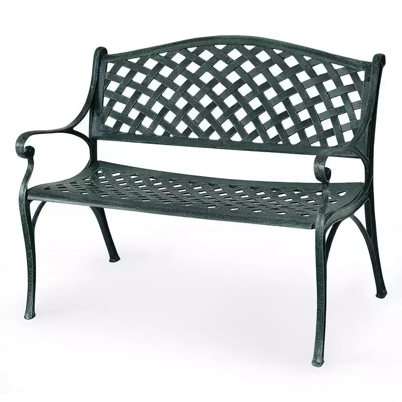 Costway Banc de jardin extérieur antique 40'' Cadre en aluminium Sièges Chaise Mobilier de jardin