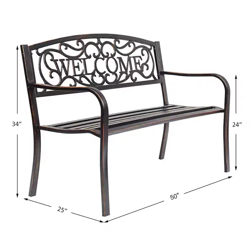 Banc de jardin Costway Mobilier d'extérieur Chemin de porche Causeuse