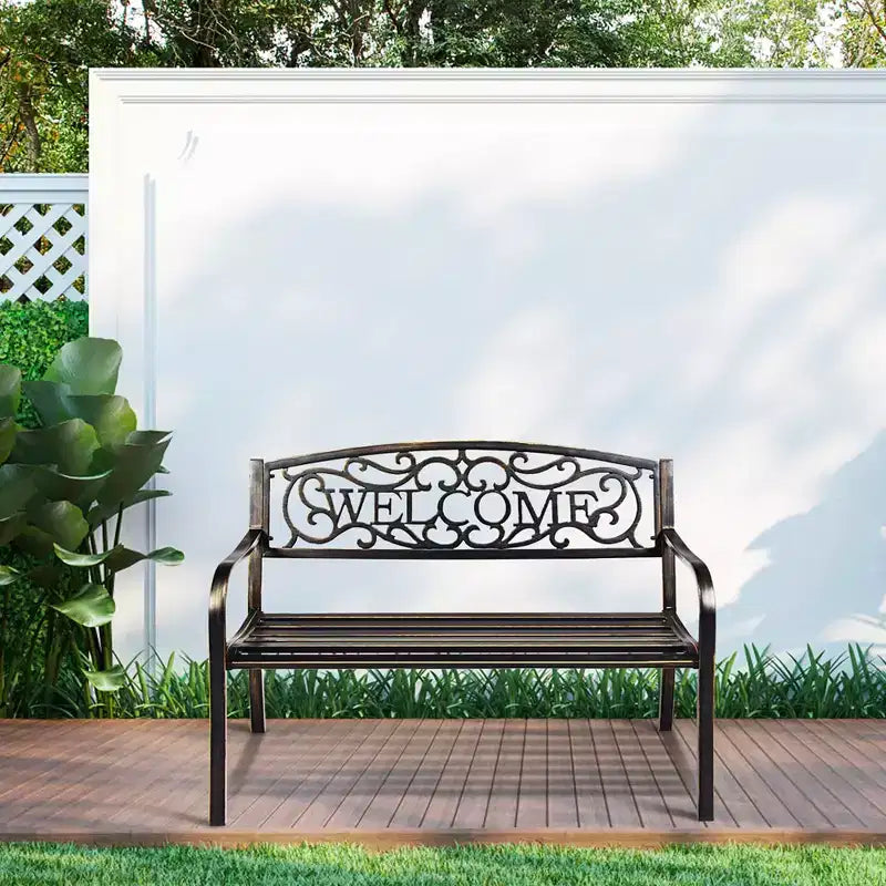 Banc de jardin Costway Mobilier d'extérieur Chemin de porche Causeuse