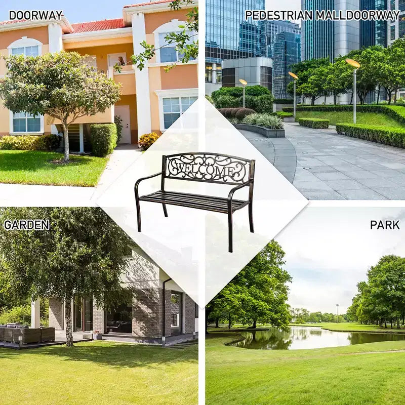 Banc de jardin Costway Mobilier d'extérieur Chemin de porche Causeuse