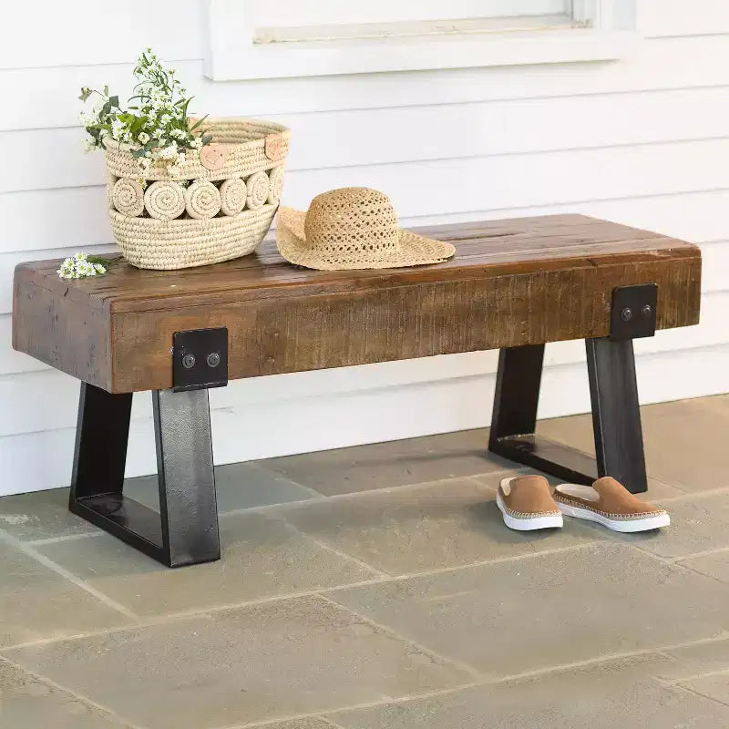 Evergreen Richland Indoor/Outdoor Reclaimed Wood Bench