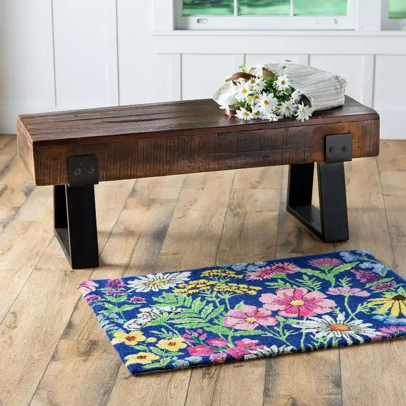 Banc d'intérieur/extérieur en bois recyclé Richland Evergreen