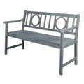 JONATHAN Y Apollo 51.2 2-Seat Circle-Back 600-Lbs Support Acacia Wood Outdoor Garden Patio Bench