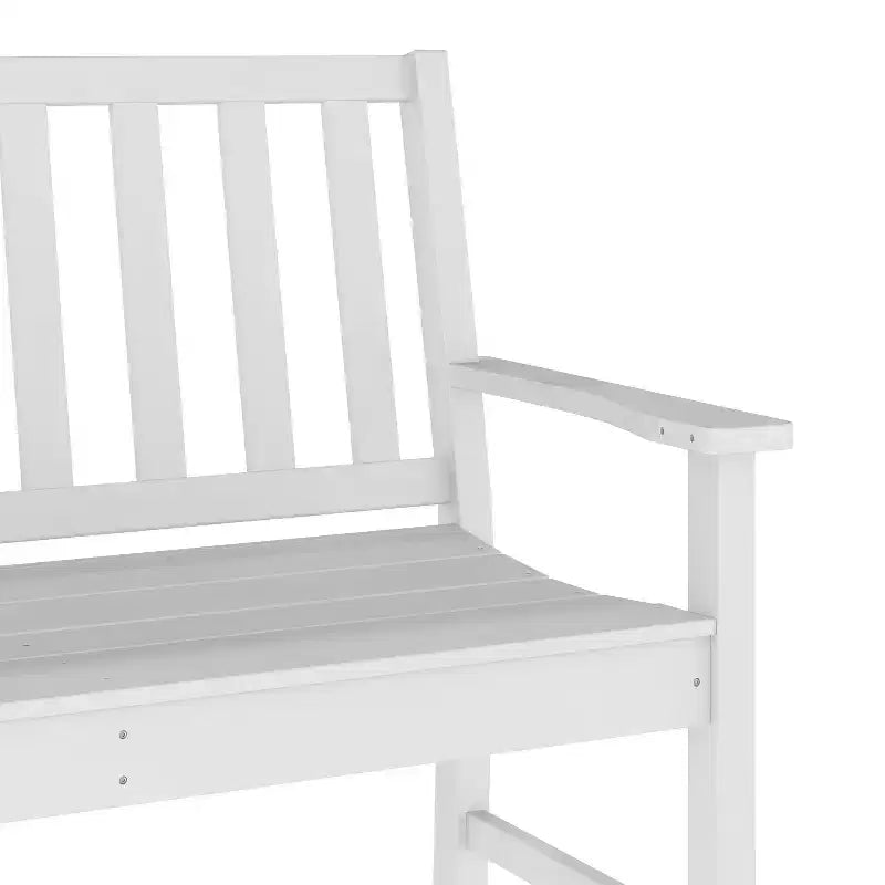 Banc intérieur/extérieur Emma et Oliver avec assise et accoudoirs profilés en PEHD recyclé
