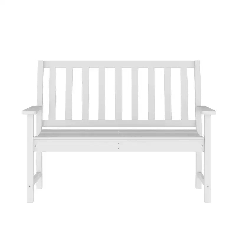 Banc intérieur/extérieur Emma et Oliver avec assise et accoudoirs profilés en PEHD recyclé