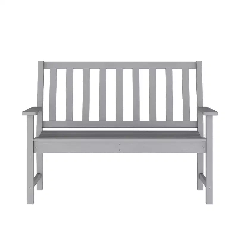 Banc intérieur/extérieur Emma et Oliver avec assise et accoudoirs profilés en PEHD recyclé