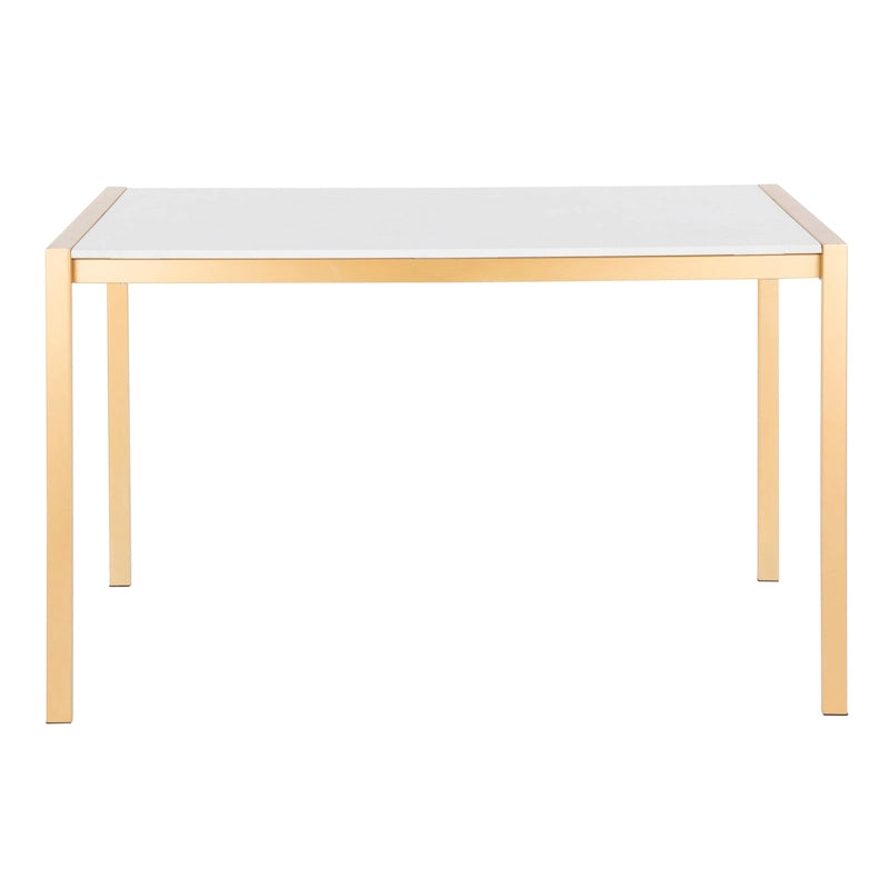 Table à manger Fuji contemporaine et glamour dorée - S/O