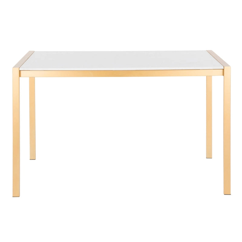 Table à manger Fuji contemporaine et glamour dorée - S/O
